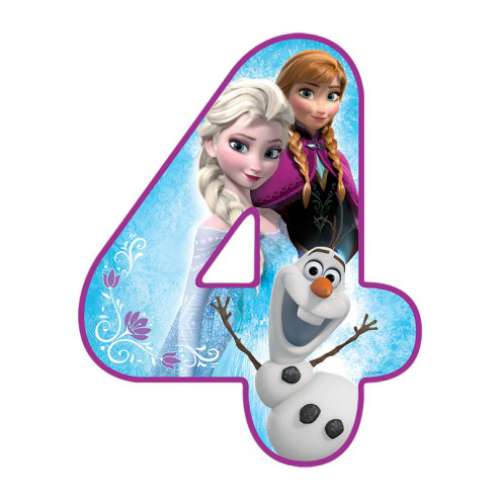 Frozen Number 4 Edible Icing Image - Click Image to Close